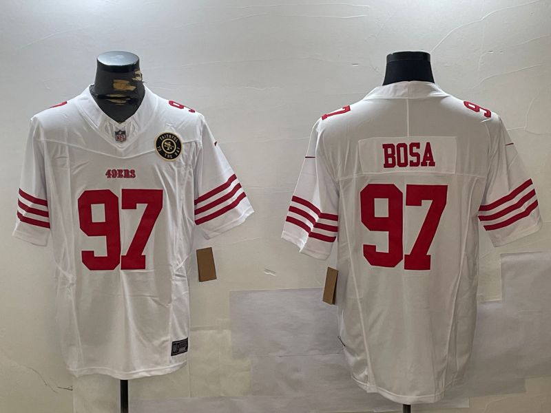 Men San Francisco 49ers #97 Bosa White three generations 2024 Nike Limited NFL Jersey style 2->san francisco 49ers->NFL Jersey